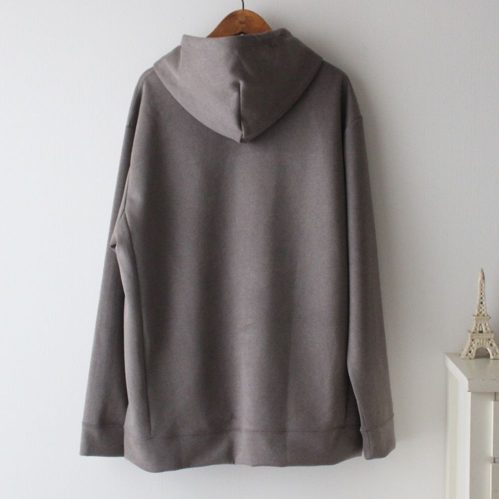 【Lサイズ】新品タケオキクチ THE SHOP TK 杢 スウェードタッチ パーカー メンズ ブラウン_画像2