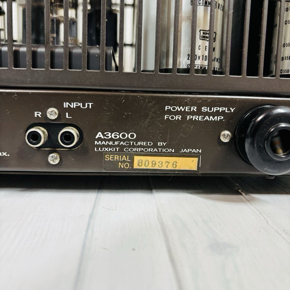 【通電確認済み】 LUXMAN LUXKIT 真空管 パワーアンプ A3600 現状品 ラックスマン ラックスキット 真空管アンプ_画像4