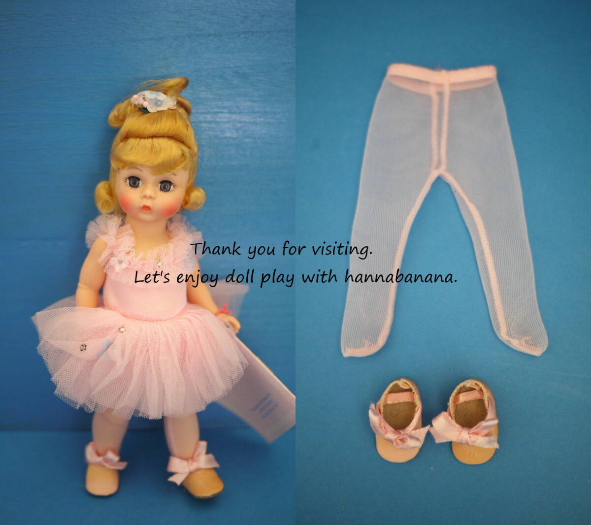 214* マダムアレクサンダー 8インチドール用 バレリーナ シューズ&ストッキング ニアミント*ジニー・タミー・ペッパーにも_画像1
