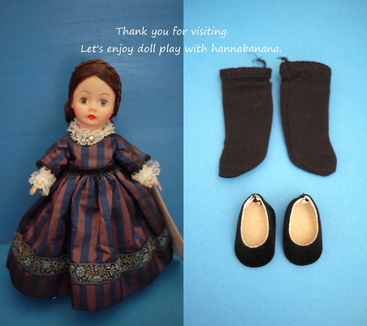 233* マダムアレ クサンダー 8インチドール用 若草物語ママ シューズ&ソックス ニアミント*ジニー・タミー・ペッパーにも_画像1
