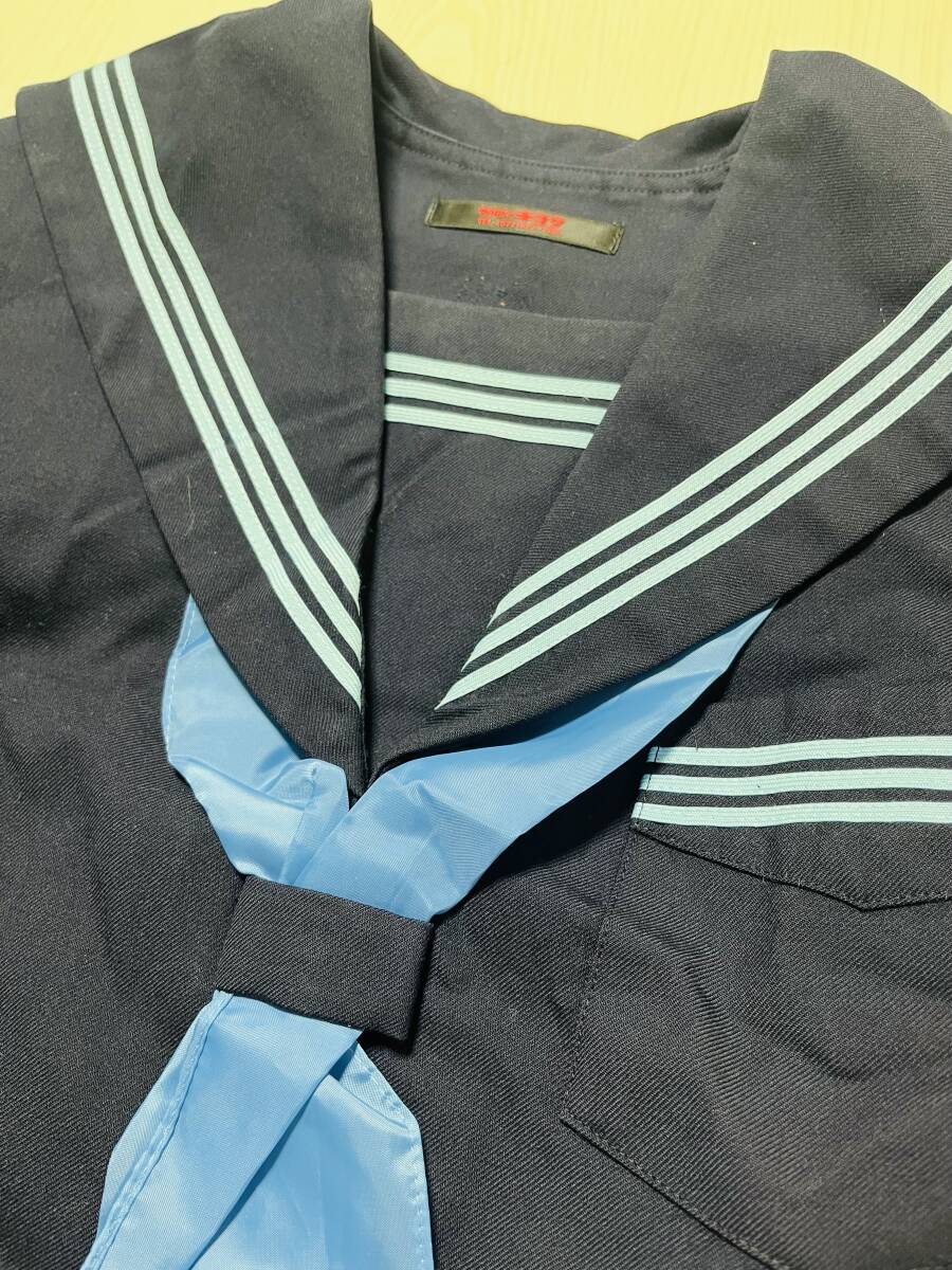 水色3本ラインコスプレセーラー服 超大きいサイズ_画像3