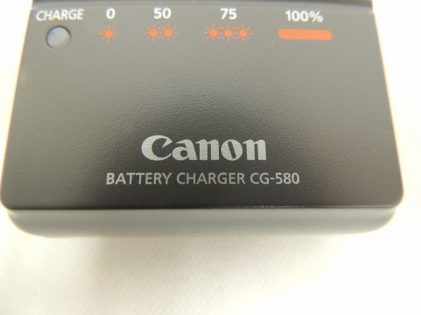 【美品】Canon/キャノン バッテリーチャージャー CG-580 小型充電器/60サイズ