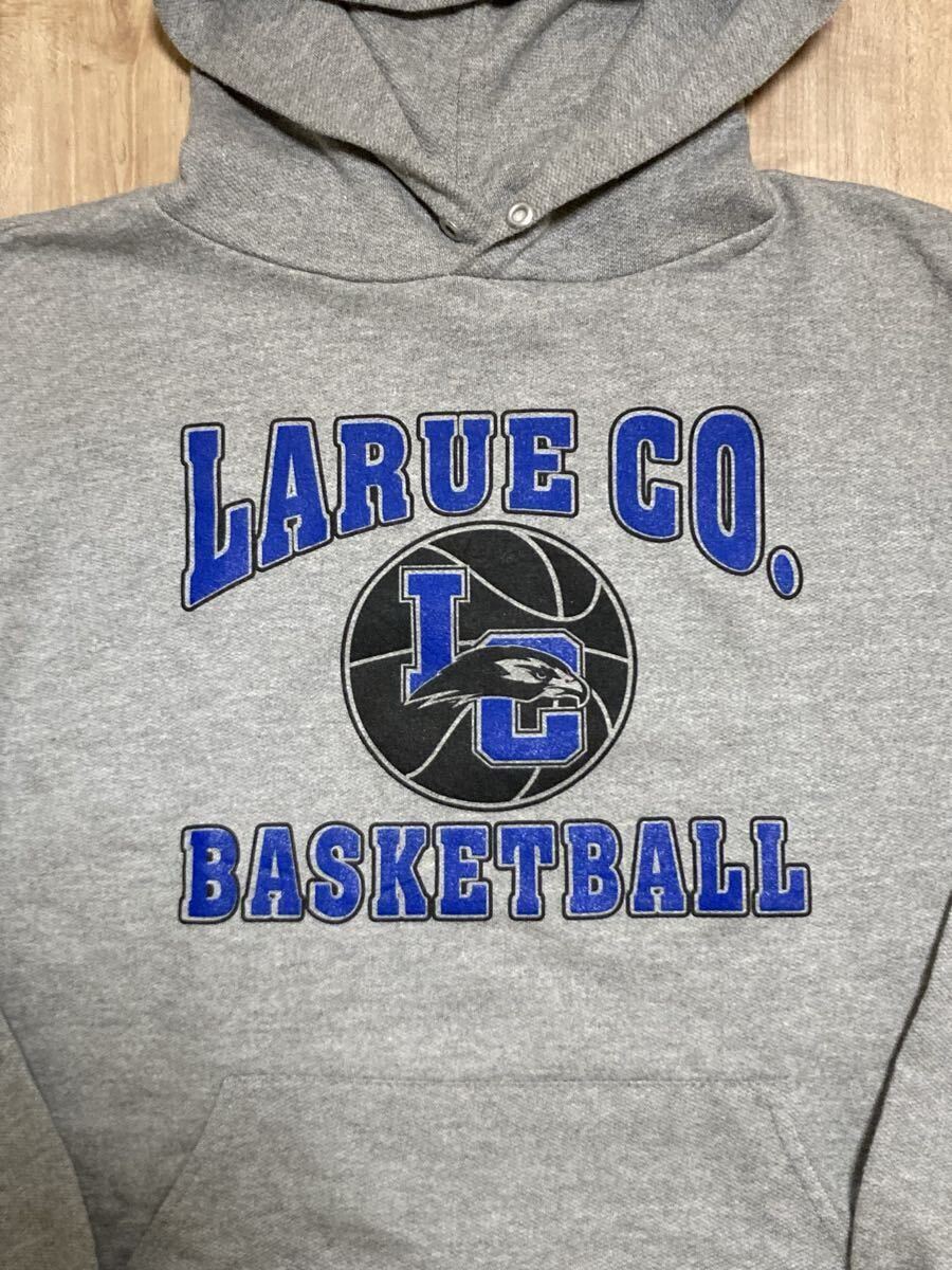 【レア】JERZEESジャージーズ カレッジロゴパーカー グレー サイズS〜M相当_画像2