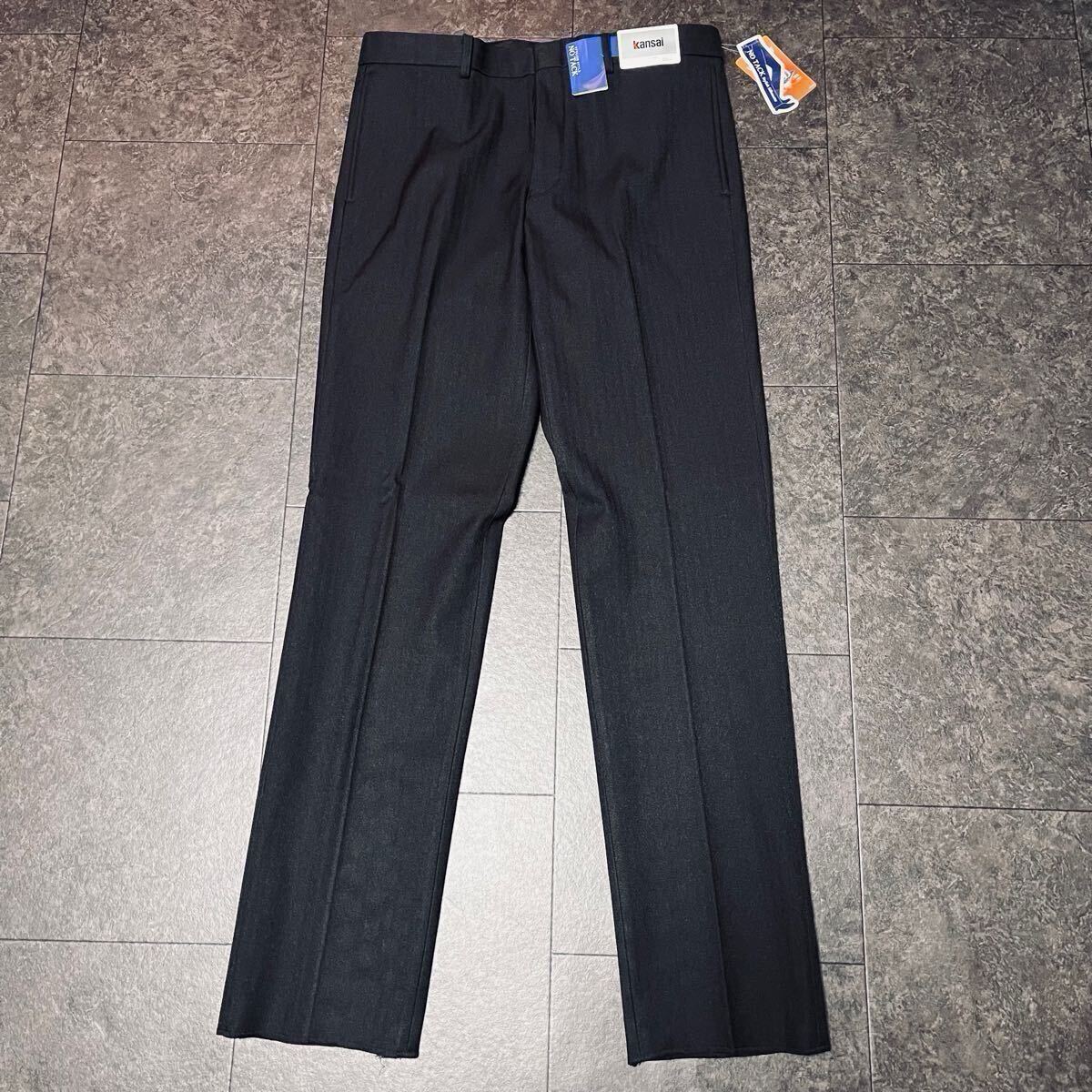 W88 カンサイ 極厚 極暖 防風 3層 裏起毛 ストレッチ ノータック ロングパンツ スラックス 冬 防寒 新品 送料無料 ゴルフ ブラック 黒_画像2