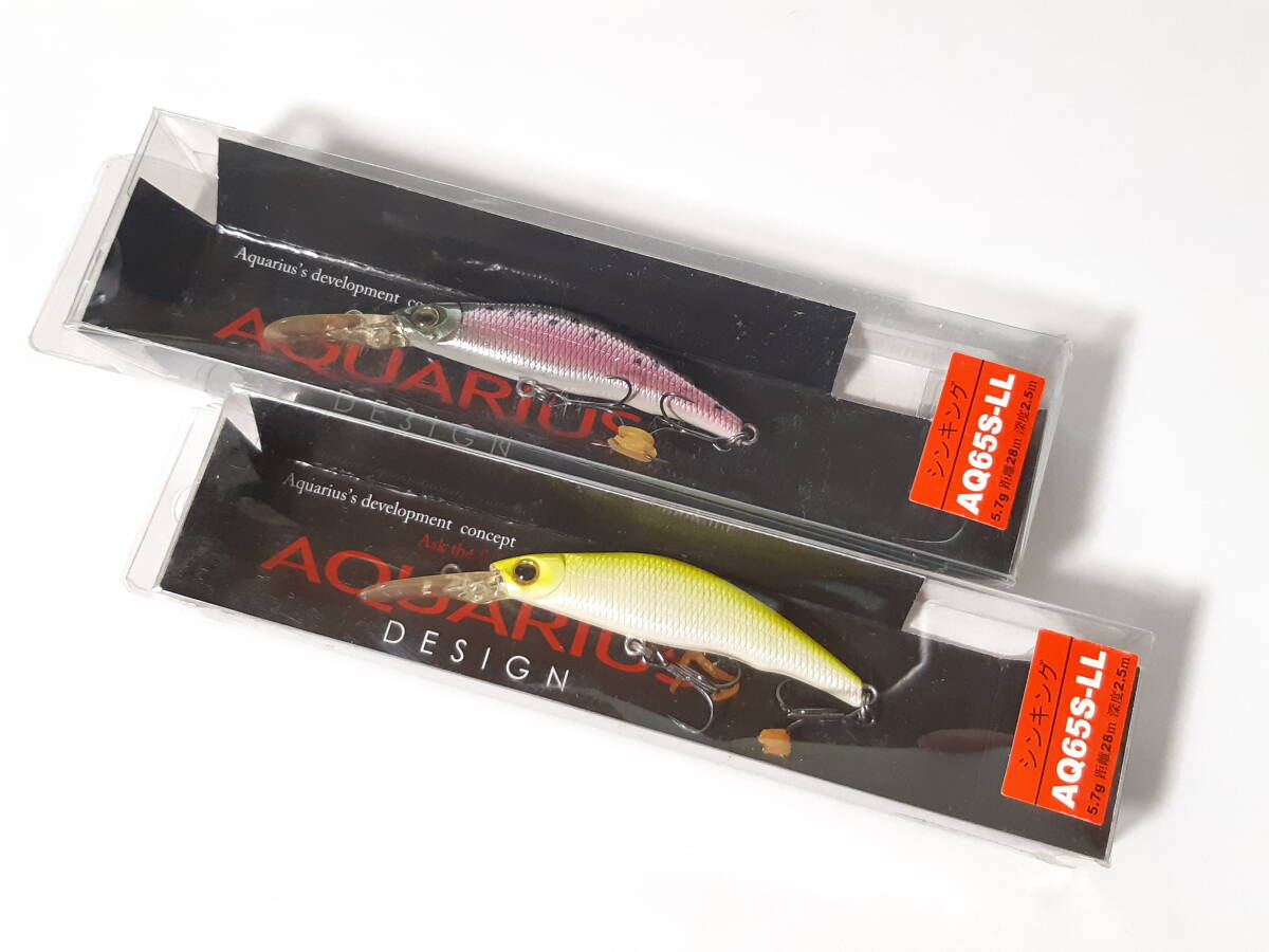 新品　シントワ　アクエリアス シンキング ミノー AQ65S-LL 5.7g　◆２個セット◆ チャートパール / ニジマス_画像1