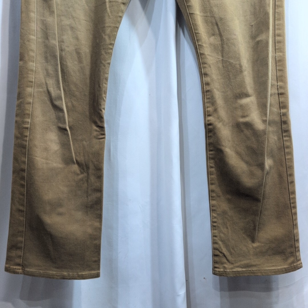 RUDE GALLERY ルードギャラリー コットン×レザー チノパンツ ベージュ L メンズ カラーデニム ボトムス 日本製/キャリー/クライミー_画像3