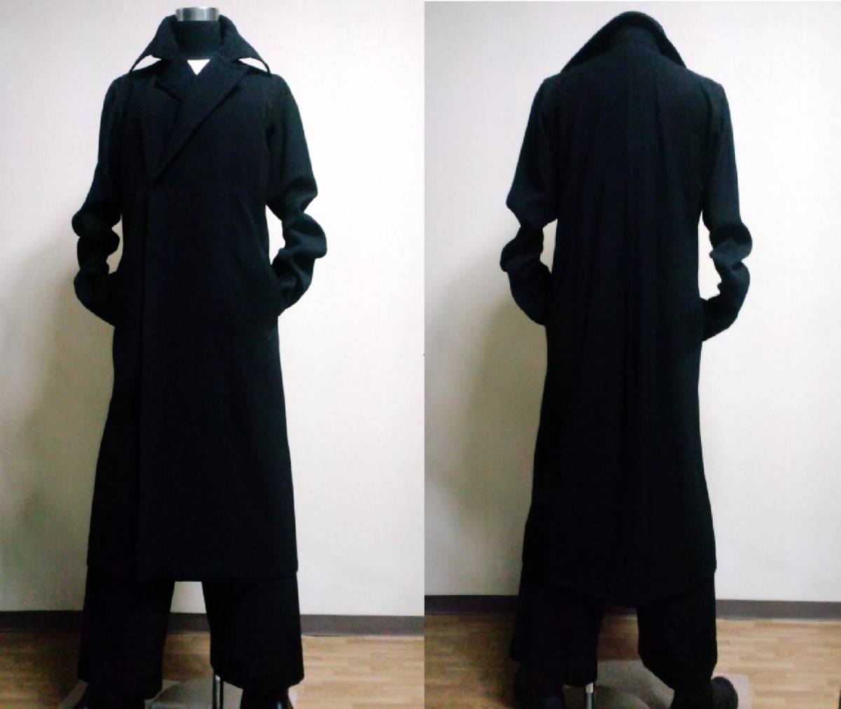 Y's　ワイズ★ロングコート★黒★美品_画像2