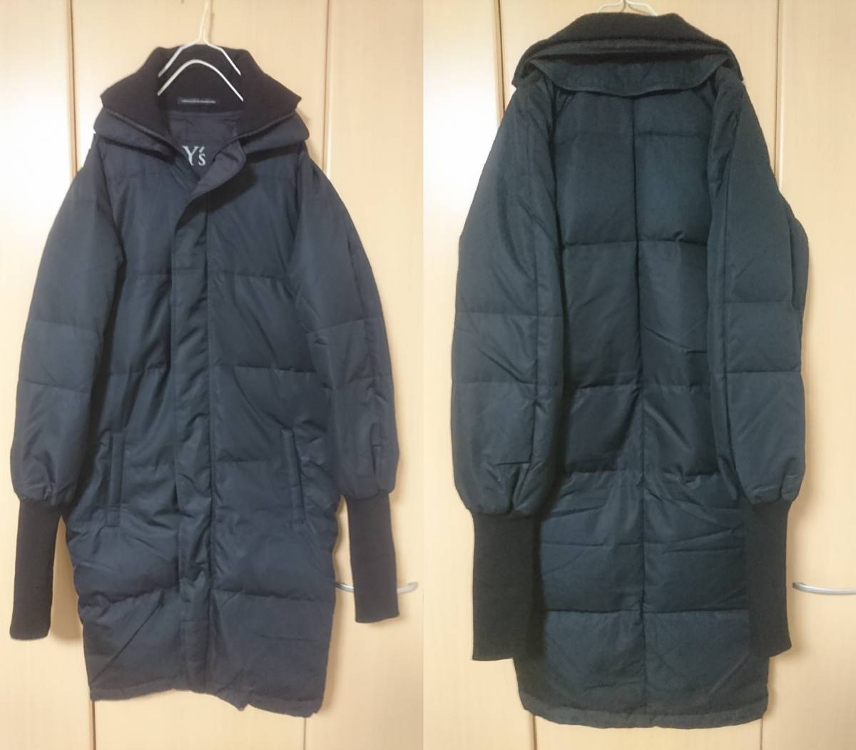 Y's　ワイズ★ロングダウンコート★黒★美品_画像3
