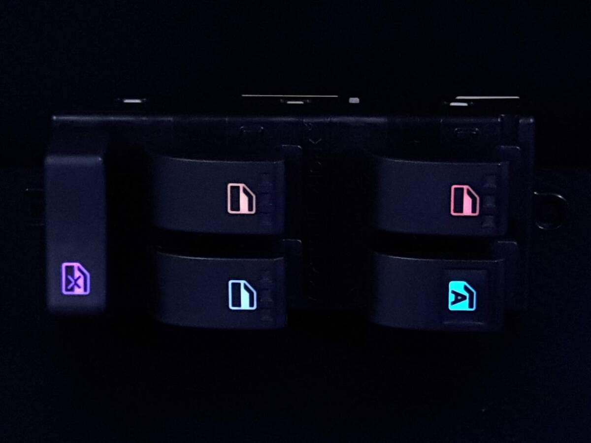 ★☆タントカスタム L375S 運転席 パワーウインドウスイッチ 7色レインボー LED打ち替え品☆★_画像4