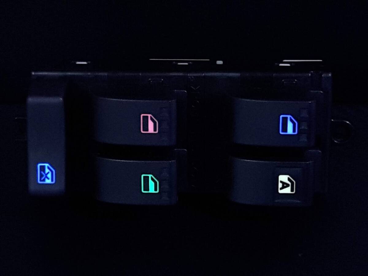 ★☆タントカスタム L375S 運転席 パワーウインドウスイッチ 7色レインボー LED打ち替え品☆★_画像6