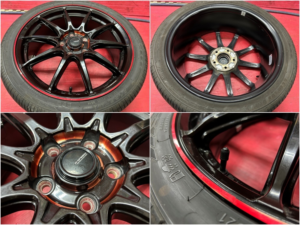 タイヤホイール4本 225/40R18 18×7.0J ET55 114.3-5H FORTUNA GSPEED ノア ヴォクシー(60/70/80) ステップワゴン(RF/RG/RK) 他_画像2