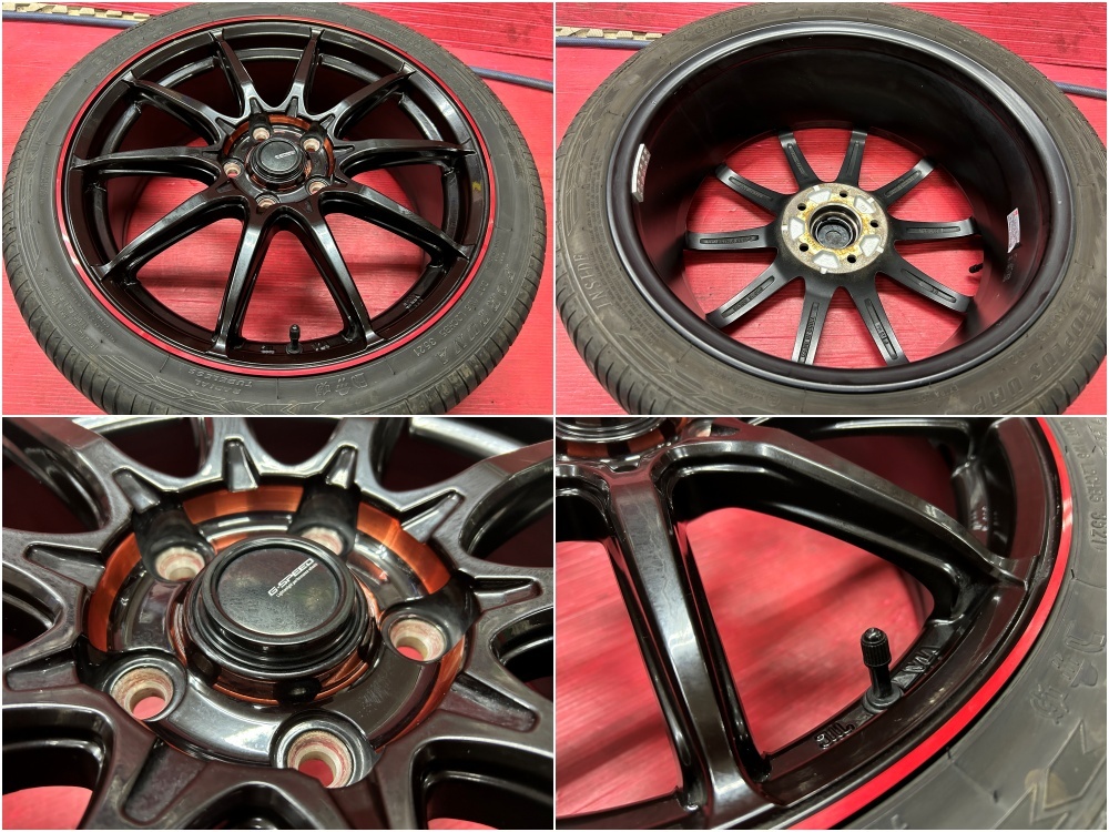 タイヤホイール4本 225/40R18 18×7.0J ET55 114.3-5H FORTUNA GSPEED ノア ヴォクシー(60/70/80) ステップワゴン(RF/RG/RK) 他_画像4