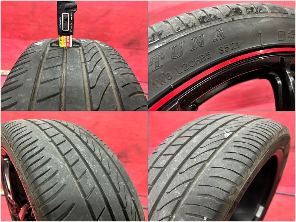 タイヤホイール4本 225/40R18 18×7.0J ET55 114.3-5H FORTUNA GSPEED ノア ヴォクシー(60/70/80) ステップワゴン(RF/RG/RK) 他_画像9