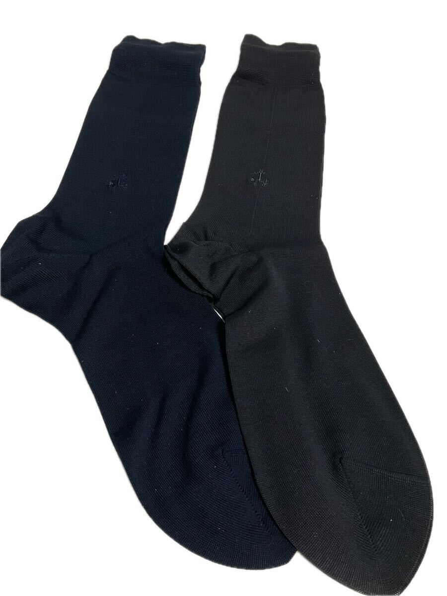 ① 未使用 Brooks Brothers ブルックスブラザーズ メンズ ソックス 靴下 2足セット まとめ ビジネス 紳士用 25-26㎝ 送料185円〜_画像3