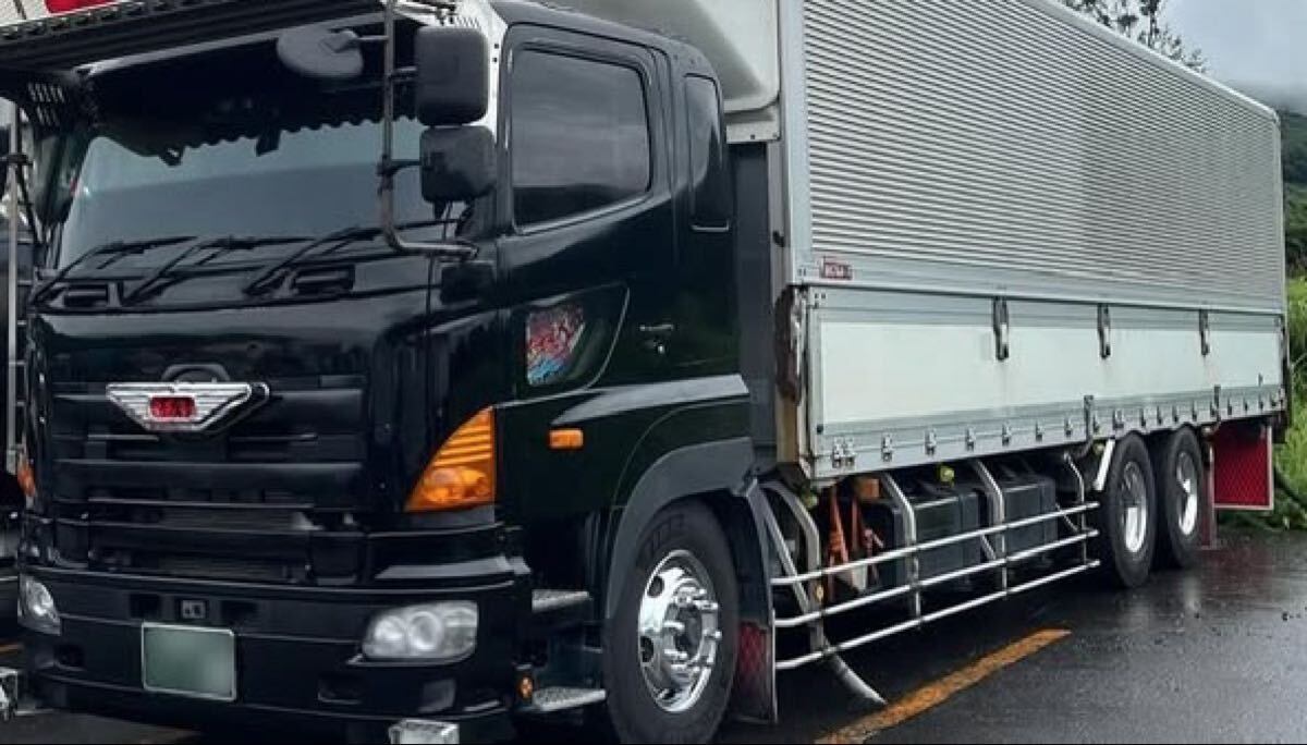 グランドプロフィア 上下ボカシガラス 200×350 ブルー 紺 デコトラ グラプロ プロフィア 17