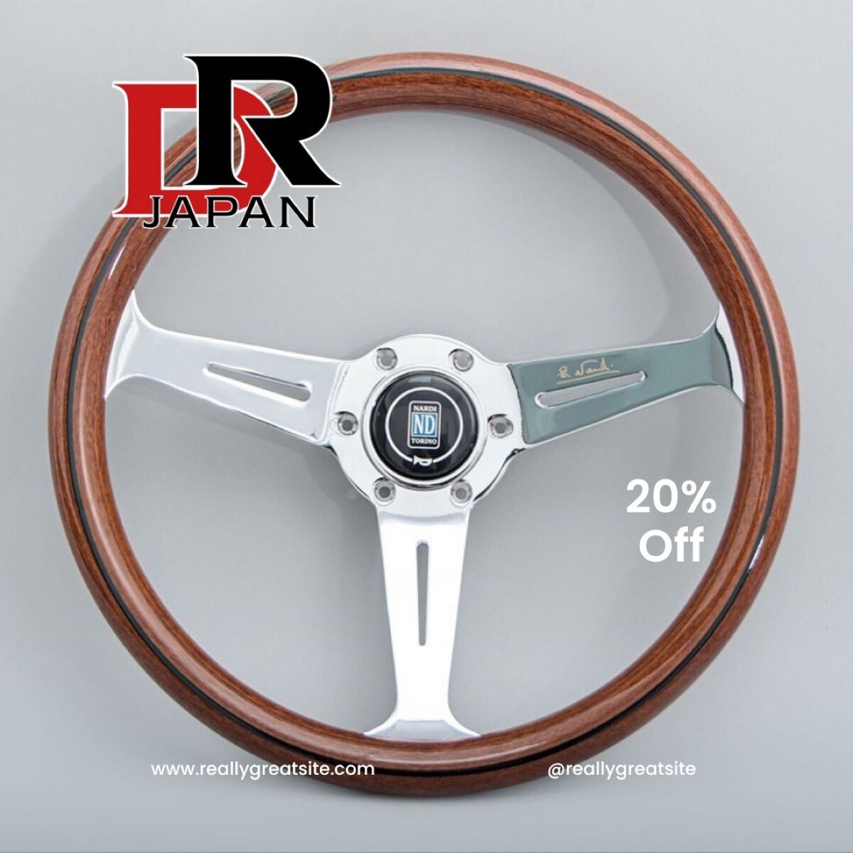 NARDI ナルディクラシック ウッド ポリッシュ ステアリング 車ハンドル14インチ_画像1