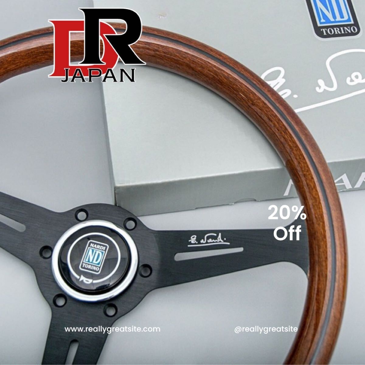 NARDI ナルディクラシック ウッド ポリッシュ ステアリング 車ハンドル14インチ_画像3