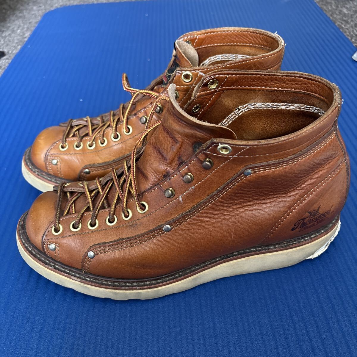 Thorogood メンズ アメリカンヘリテイジ レーストゥートゥ ルーファーブーツ US サイズ: 7.5 カラー: ブラウン Made in USA_画像5