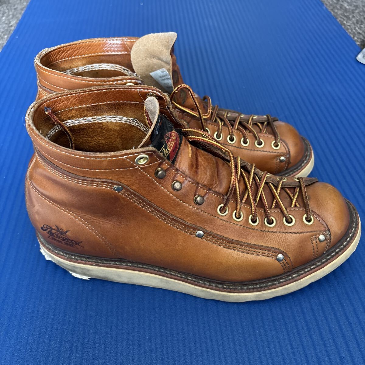 Thorogood メンズ アメリカンヘリテイジ レーストゥートゥ ルーファーブーツ US サイズ: 7.5 カラー: ブラウン Made in USA_画像6