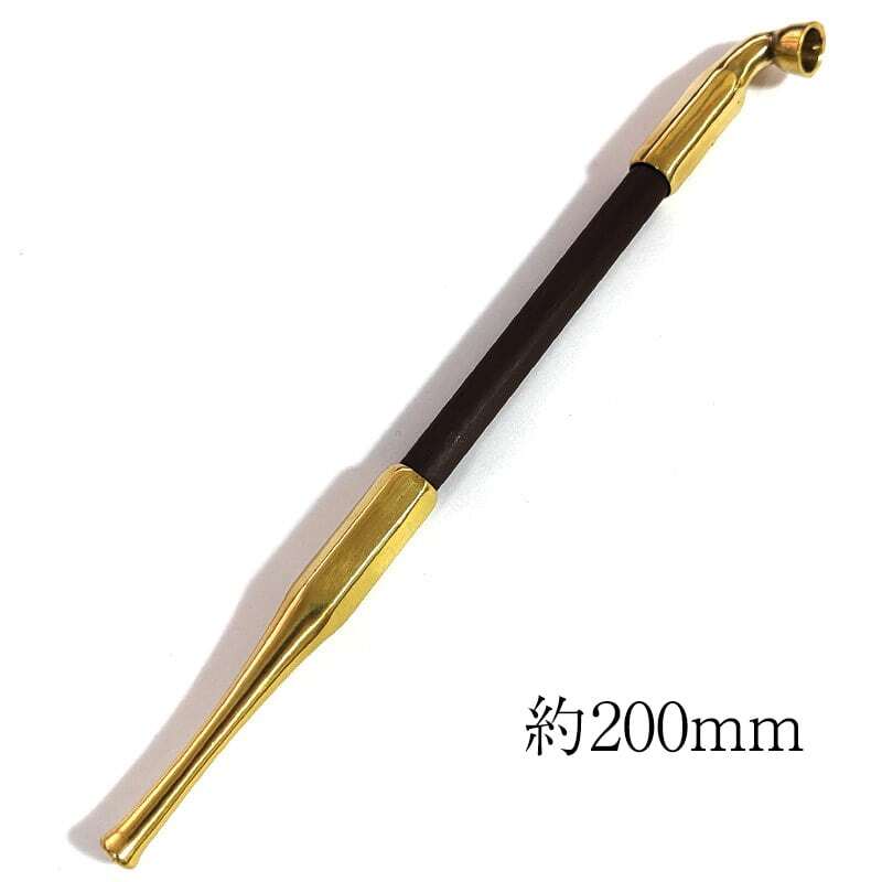 六角和幸 煙管 フカシロ謹製 真鍮 喫煙具 きせる ゴールド ブラウン キセル たばこ ギフト おしゃれ かっこいい プレゼント_画像2