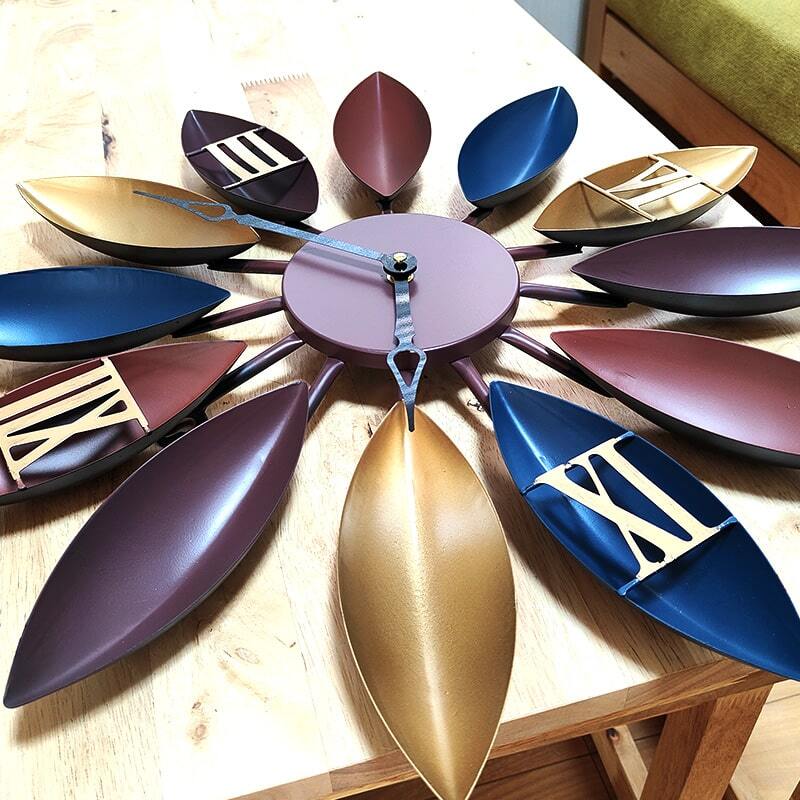 掛時計 Leaf レトロ おしゃれ 大きい デコラティブウォールクロック 壁掛け 可愛い アメリカン ガレージ 雑貨 アンティーク インテリア_画像6