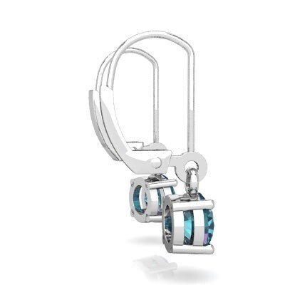 【光によって色が変わる不思議な宝石】/ 2.2ct / アレキサンドライト ★ ピュアに揺れる・♪ Lever Back / ★ / ピアス -_画像2