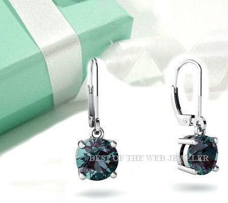 【光によって色が変わる不思議な宝石】/ 2.2ct / アレキサンドライト ★ ピュアに揺れる・♪ Lever Back / ★ / ピアス -_画像1