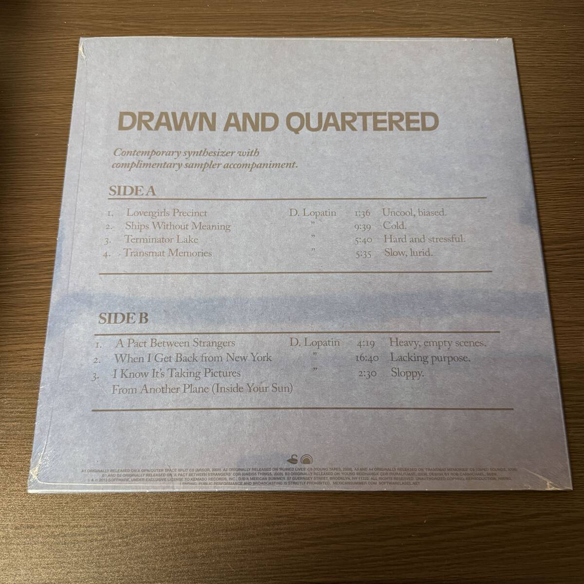 LP 未開封 Oneohtrix Point Never Drawn And Quartered RSD レコード vinyl record 未使用 NM ワンオートリックス・ポイント・ネヴァー_画像2