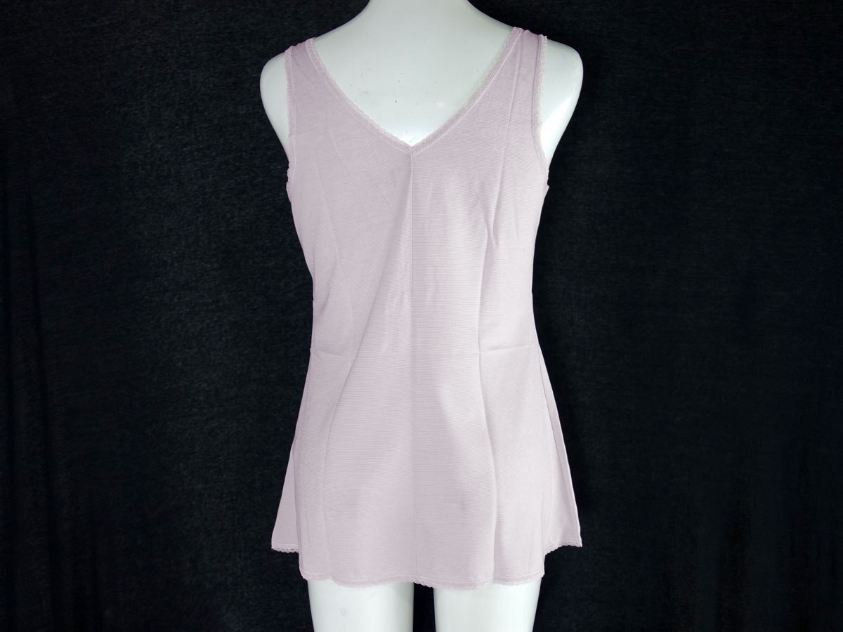 (ポスト投函 送料無料)セシール【バスト80サイズ】日本製　綿混ラウンドキャミソール シルクローズ LS525-80 キャミソール、インナ_画像2