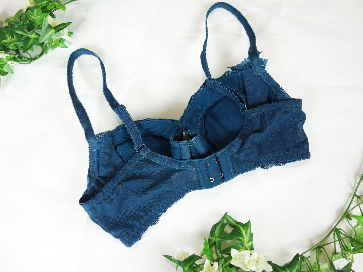 （ポスト投函送料無料）セシール C65サイズ 3/4カップブラジャー(ワイヤー入り）BA304ノアールブルー ※出品分のみ_画像5
