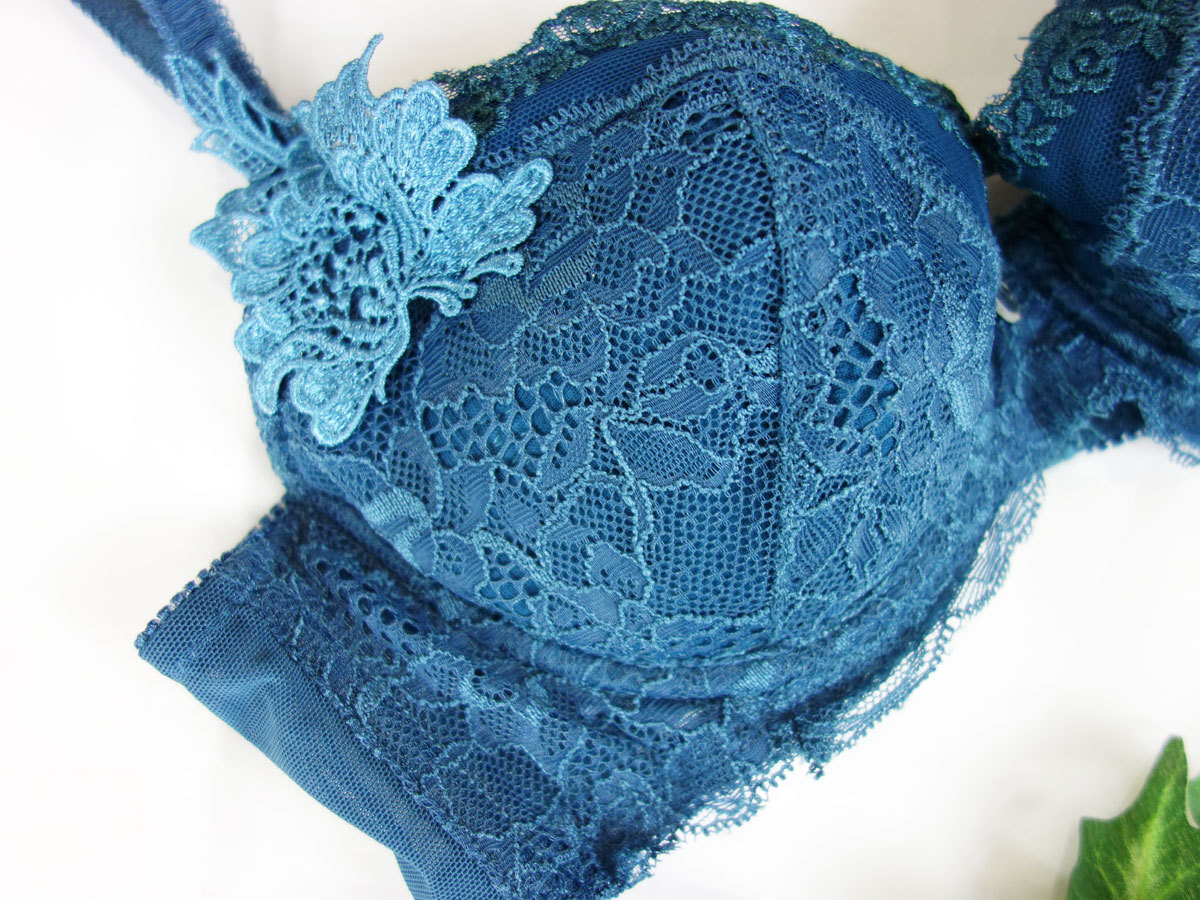 （ポスト投函送料無料）セシール C65サイズ 3/4カップブラジャー(ワイヤー入り）BA304ノアールブルー ※出品分のみ_画像2