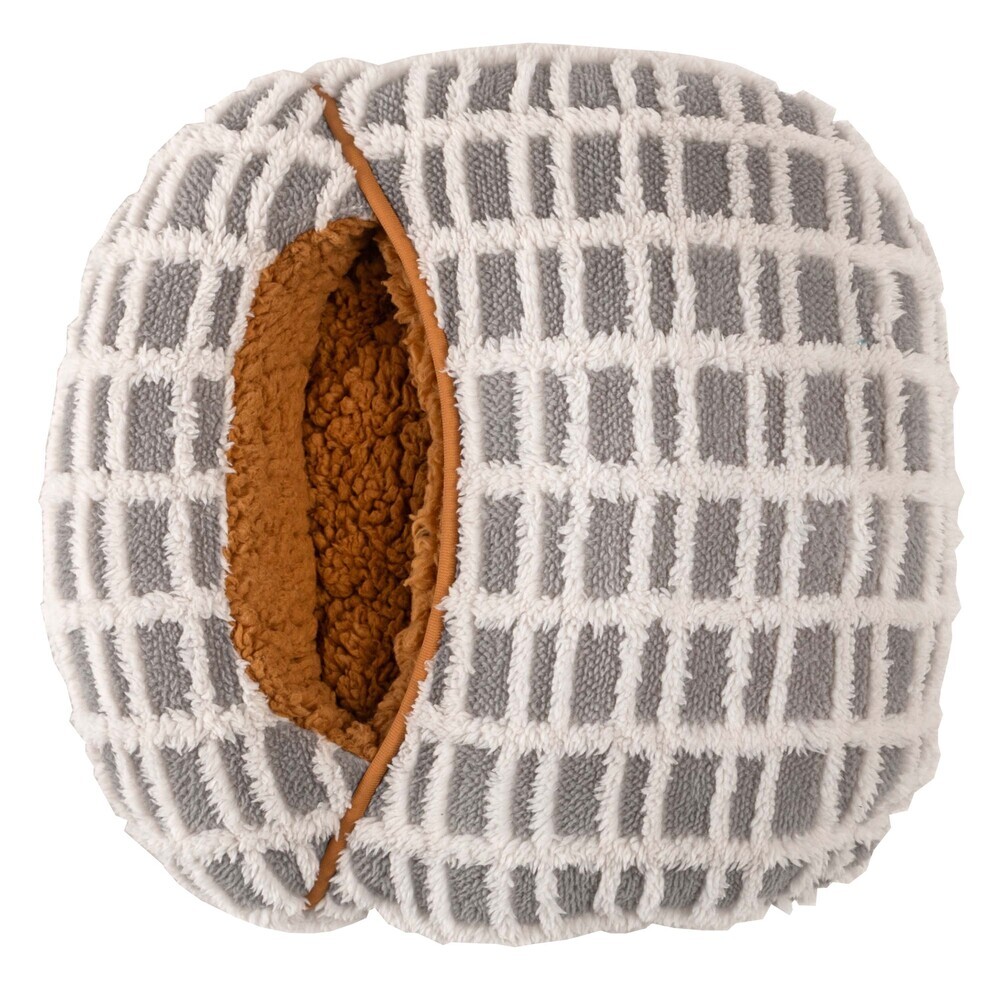 ☆ グレー ☆ ボアチェック フットインクッション クッション フットインクッション 足入れクッション 足元クッション フィットクッション_画像1