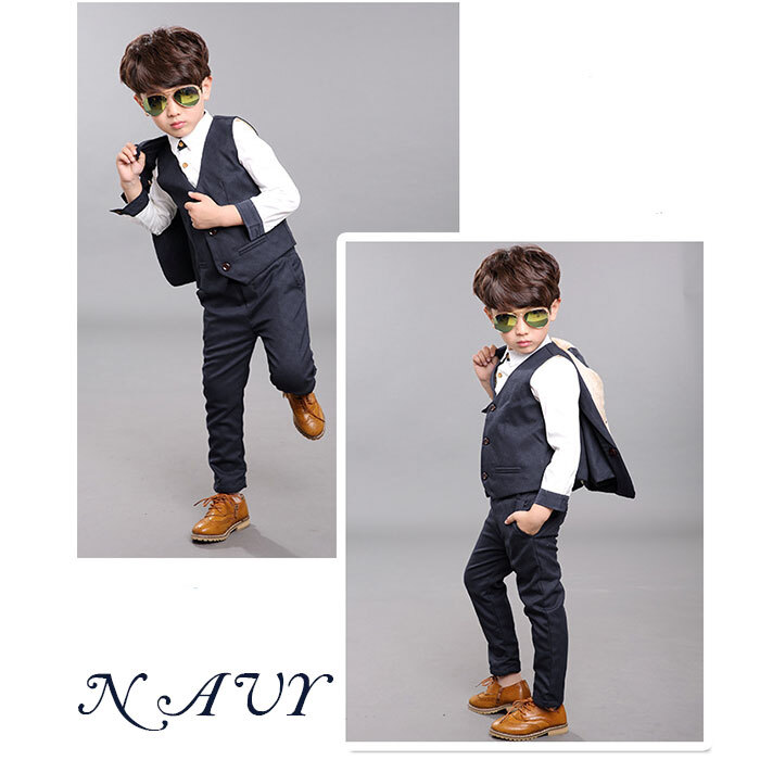 ☆ グレー ☆ 140cm 【訳アリ商品】 フォーマル 男の子 通販 キッズ スーツ 卒園式 入学式 卒業式 入園式 ジャケット シャツ ベスト パン_画像8