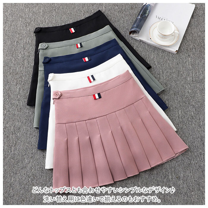 ☆ グレー ☆ XLサイズ ☆ スカート インナーパンツ付き kskirt004 ゴルフ スカート インナーパンツ付き ゴルフスカート プリーツスカート_画像5