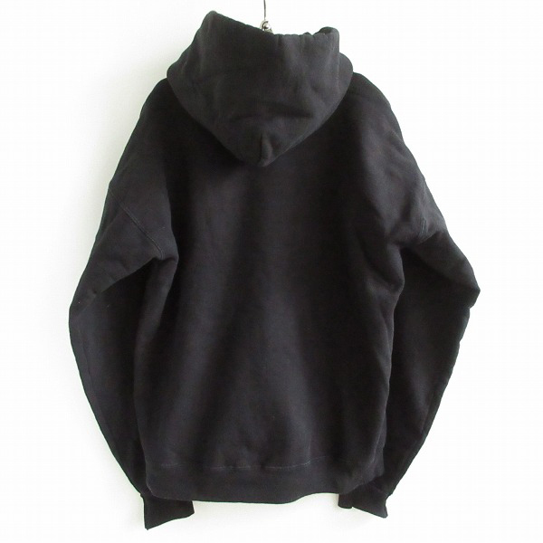 レア THRASHER スラッシャー ハーフ フレームロゴ プルオーバー スウェット パーカー 黒 M フーディ スケーター D143-13-0107W_画像2