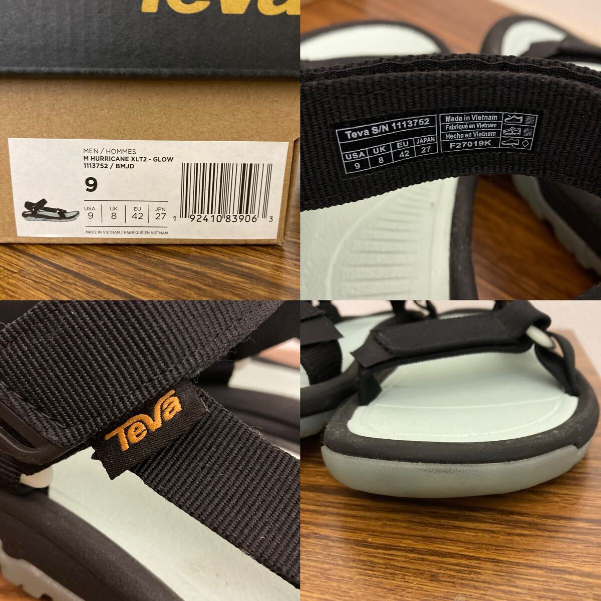 Teva テバ ハリケーン XLT2 メンズ サンダル ブルー ブラック 中古品_画像8