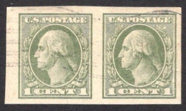 USA America марка 1908 год серии офсет печать * нет глаз удар 1c марка пара использованный (#531) USA America марка 1908 год серии офсет печать * нет глаз удар 1c марка пара использованный (#531)