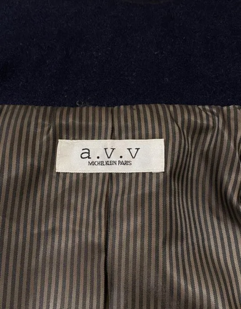a.v.v アーヴェヴェ ネイビー ピーコート 古着_画像7