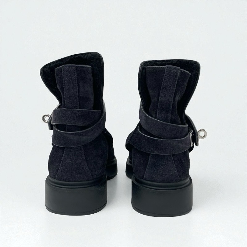 エルメス HERMES ヴェオ ブーツ ショートブーツ 靴 シューズ スエード ムートン ブラック 黒 シルバー ケリー金具_画像5