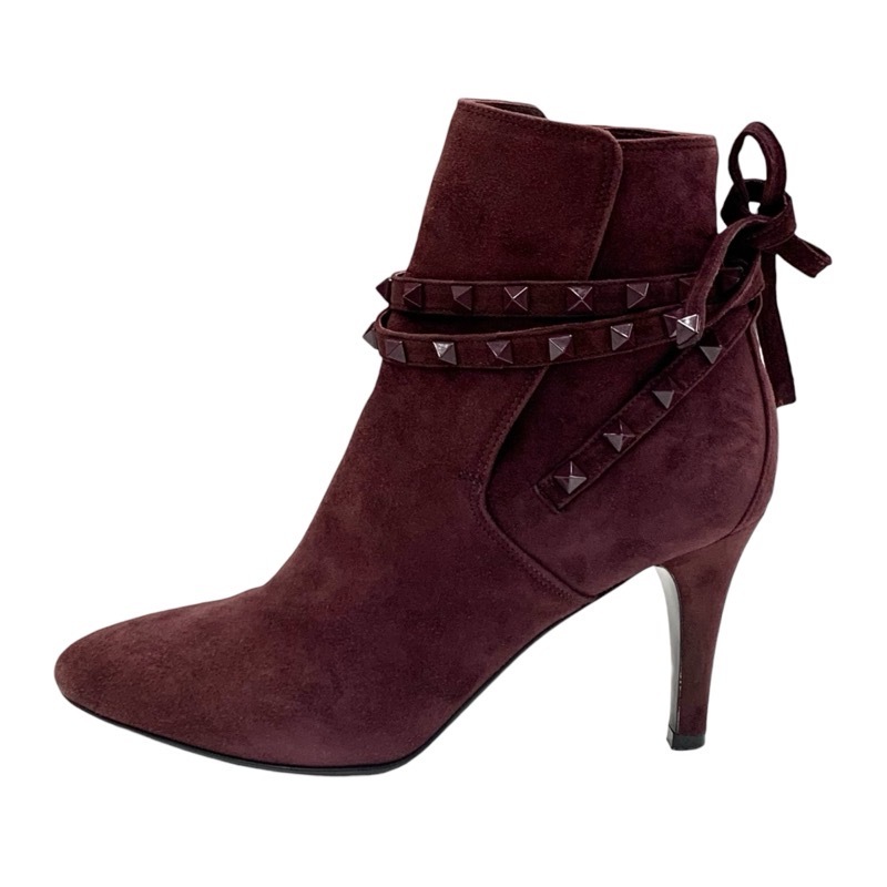 ヴァレンティノ VALENTINO ブーツ ショートブーツ 靴 シューズ スエード ブラウン系 ロックスタッズ_画像3