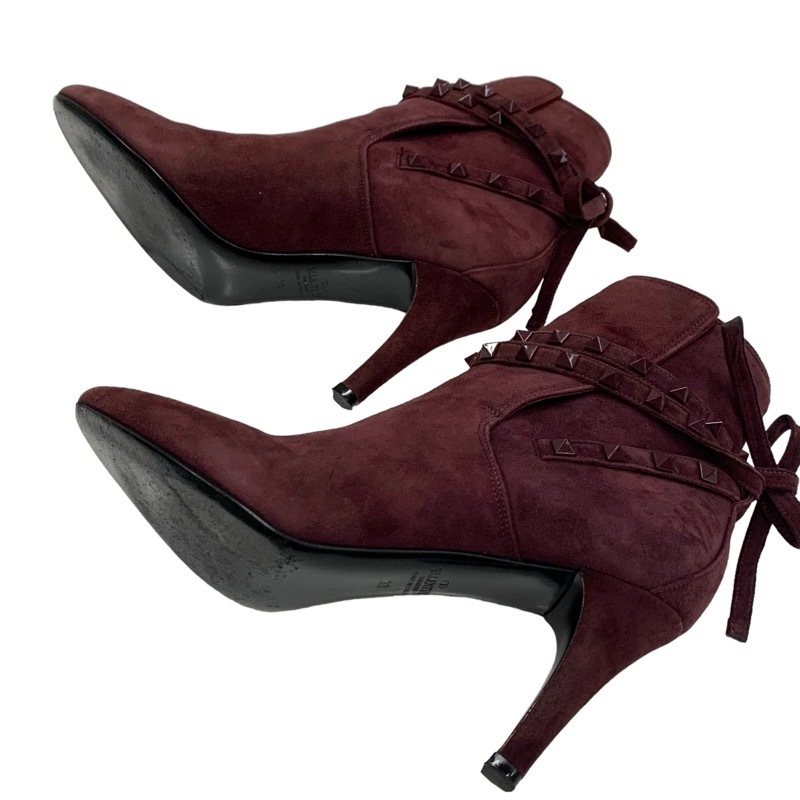 ヴァレンティノ VALENTINO ブーツ ショートブーツ 靴 シューズ スエード ブラウン系 ロックスタッズ_画像6