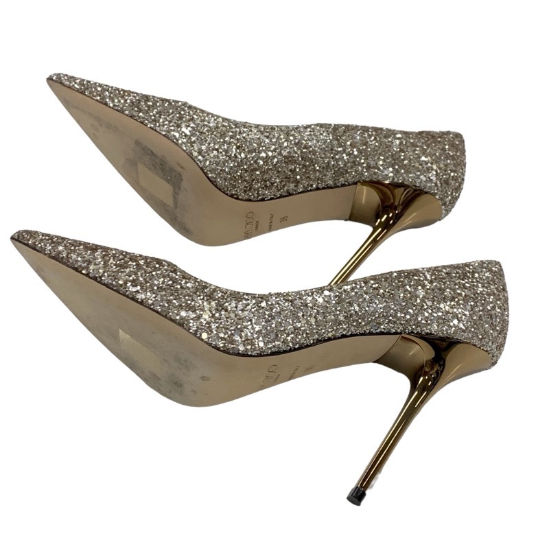 ジミーチュウ JIMMY CHOO ABEL パンプス 靴 シューズ グリッター ゴールド メタルヒール パーティーシューズ_画像6