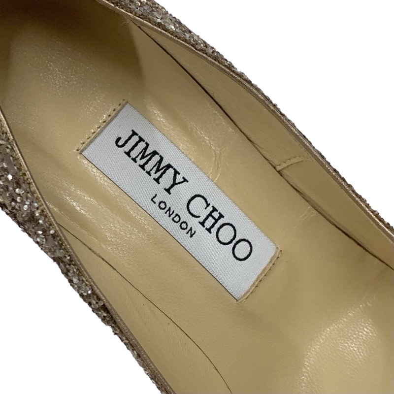 ジミーチュウ JIMMY CHOO ABEL パンプス 靴 シューズ グリッター ゴールド メタルヒール パーティーシューズ_画像7