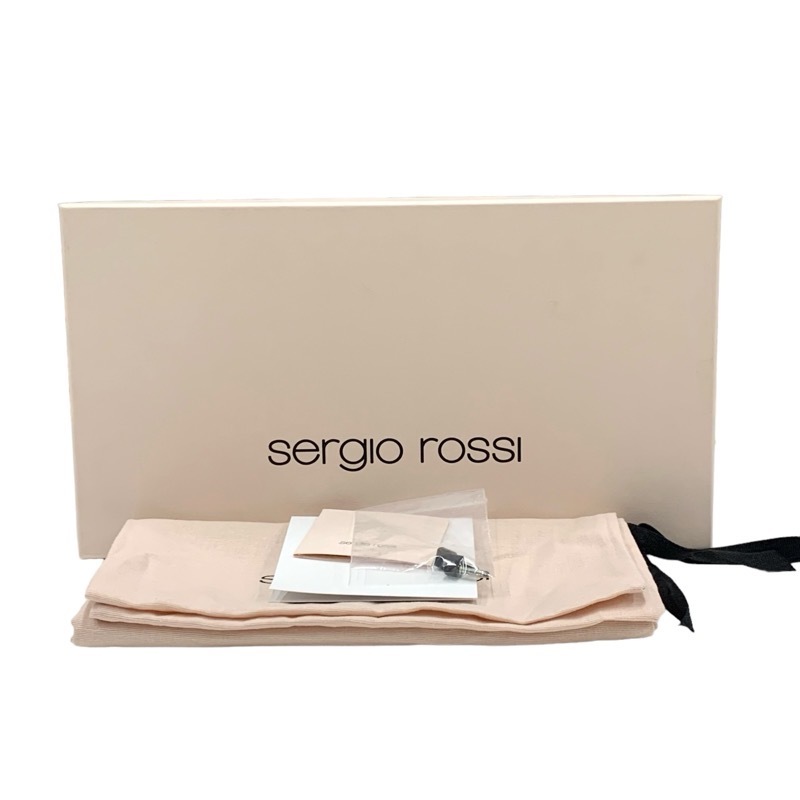 セルジオロッシ sergio rossi sr1 パンプス 靴 シューズ レザー ブラック ホワイト 黒 ゴールド 未使用 パール パーティーシューズ_画像10