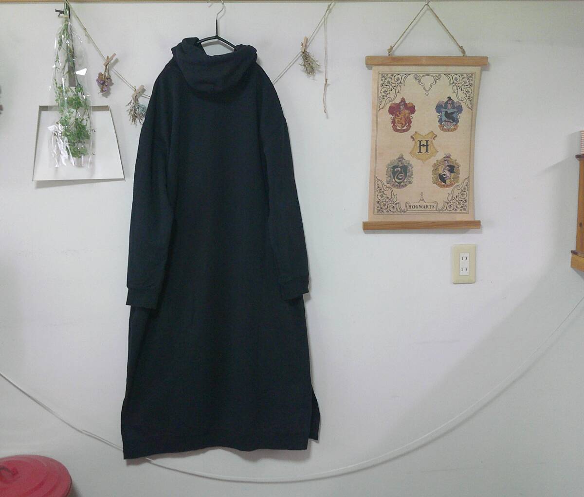  状態良　KELTY コラボ　トレーナー素材ワンピ　裏起毛　黒_画像2