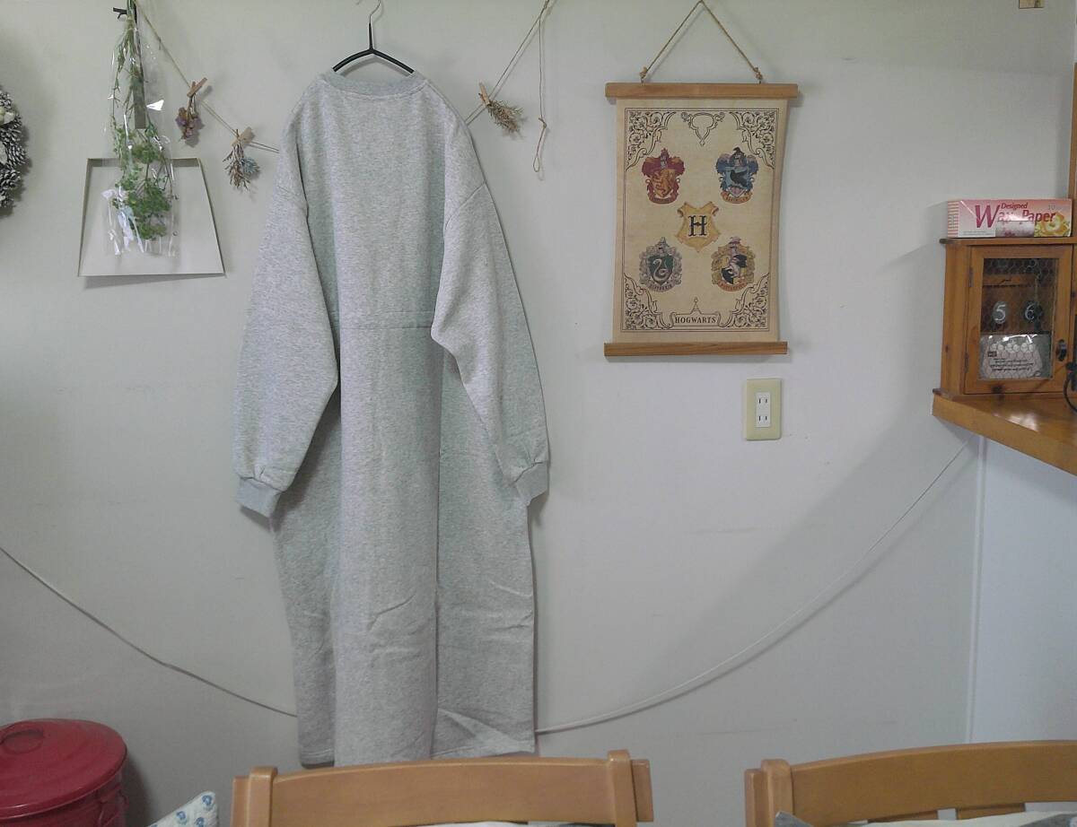  送料無料　新品 現行品　KELTY×FREAK'S STOREKELTY 裏起毛ウエスト　ドローコードワンピ　グレー_画像2