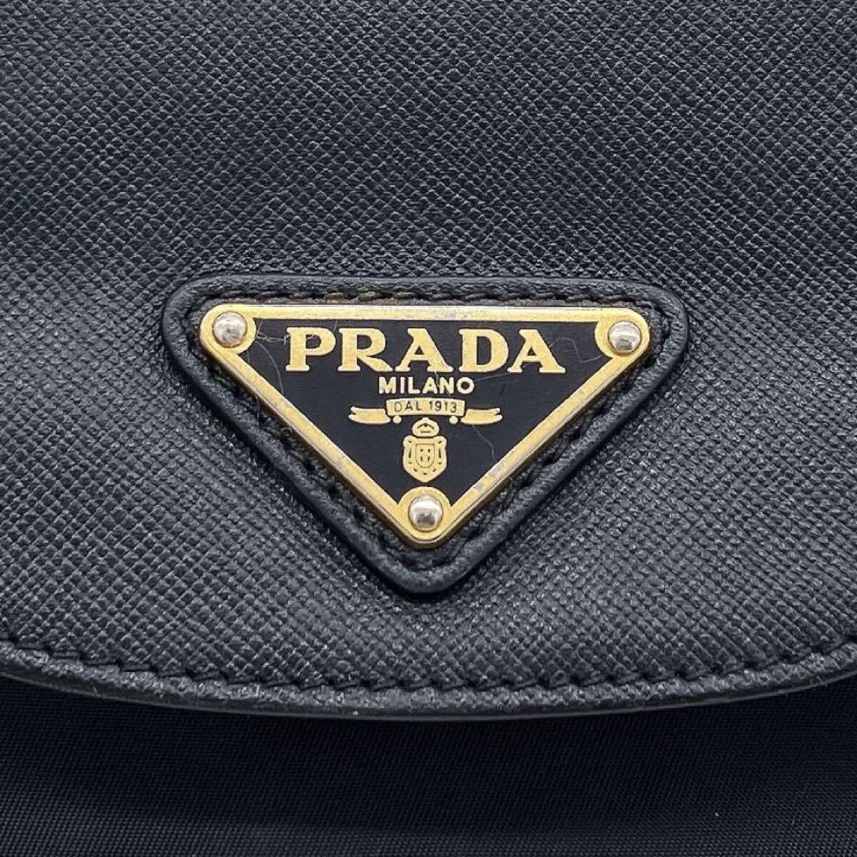PRADA プラダ 2wayバッグ ハンドバッグ ショルダーバッグ 三角ロゴプレート テスートナイロン ネイビー 紺色 白タグ ゴールド金具