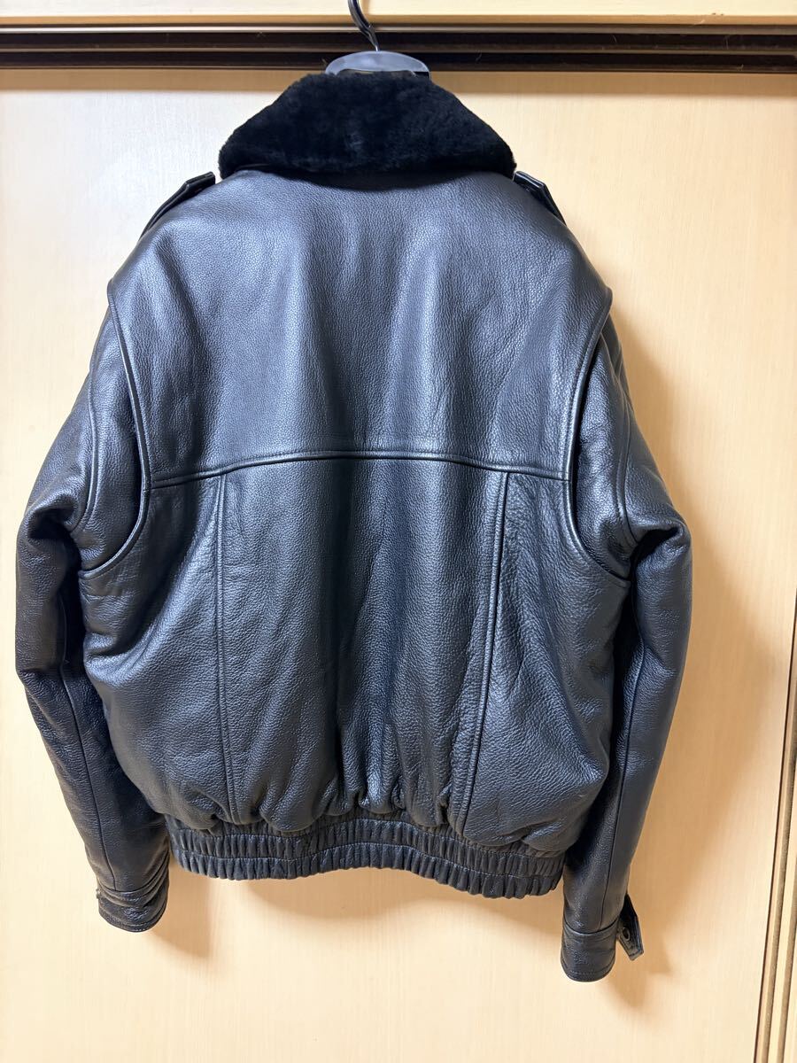 【美品】NANKAI 南海　ナンカイ　ライダースジャケット　サイズXL 本革　レザー　ボア（取外し可）ボンバージャケット　フライトジャケット_画像2