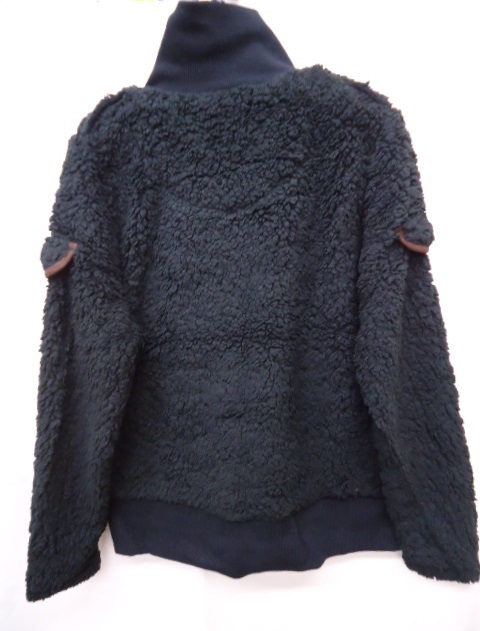 【KCM】sta-353★未使用品★【Pia Nicool】レディース　もこもこボア＆リブ　ジップアップブルゾン　ブラック系　サイズ M_画像5