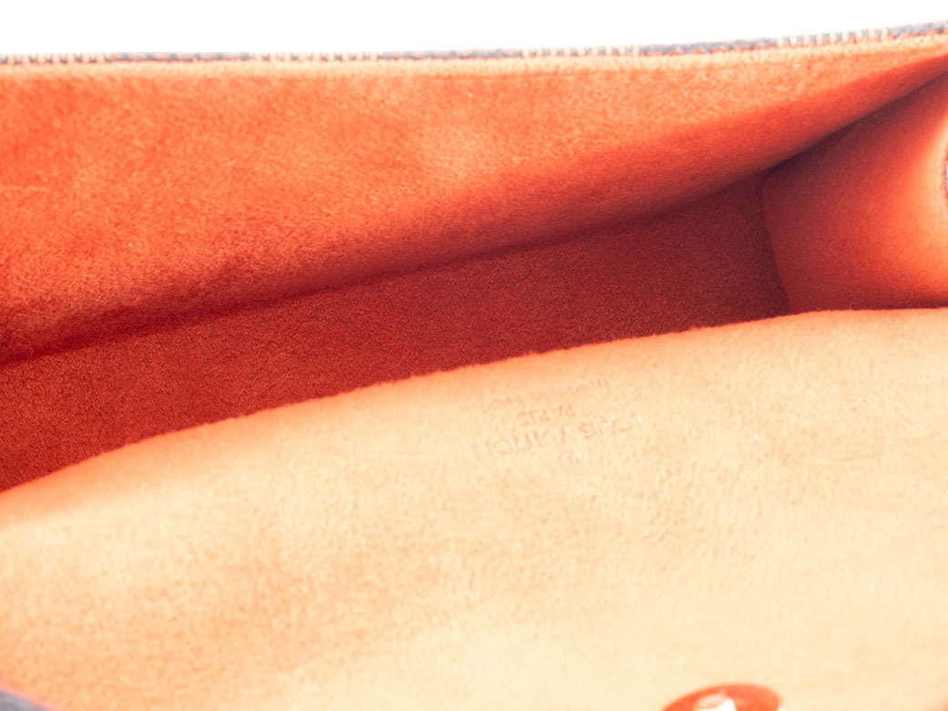  Louis Vuitton LOUIS VUITTON небольшая сумочка f Rolland чай n сумка-пояс Damier eben меньше б/у N51856